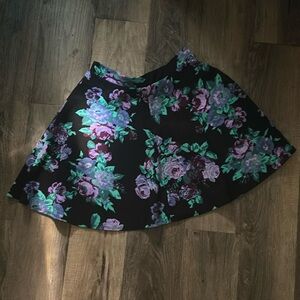 Zoomiez black and floral skirt